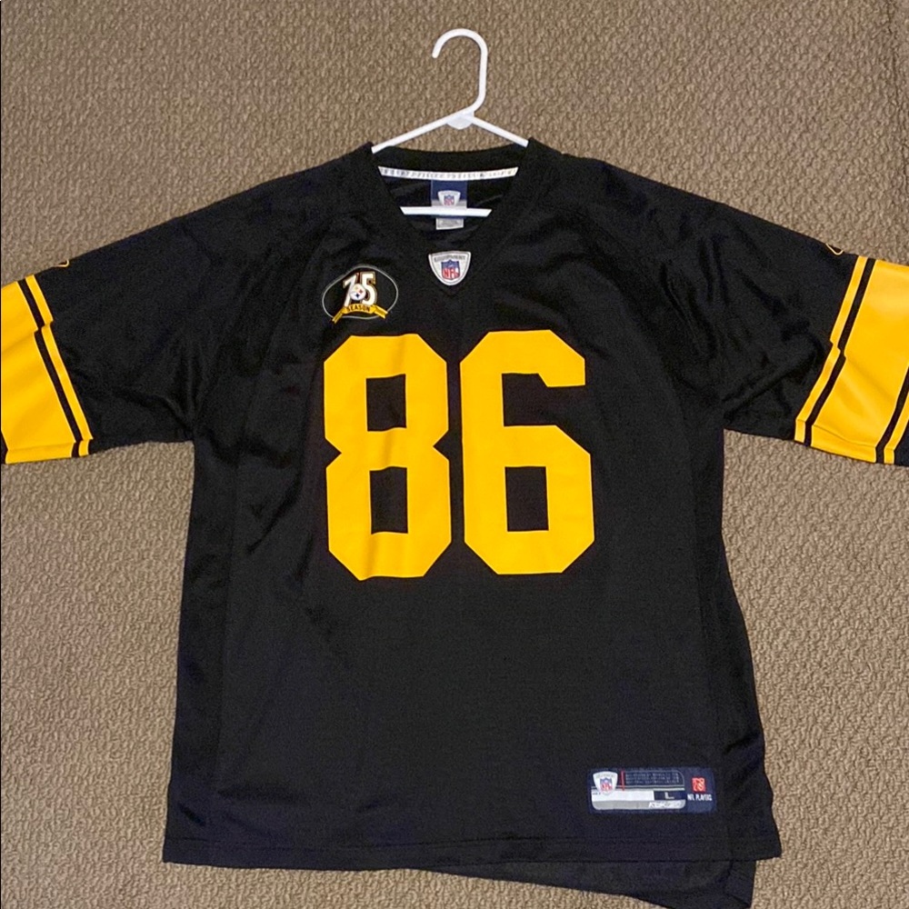 Reebok Black and Yellow Football Jersey Steelers